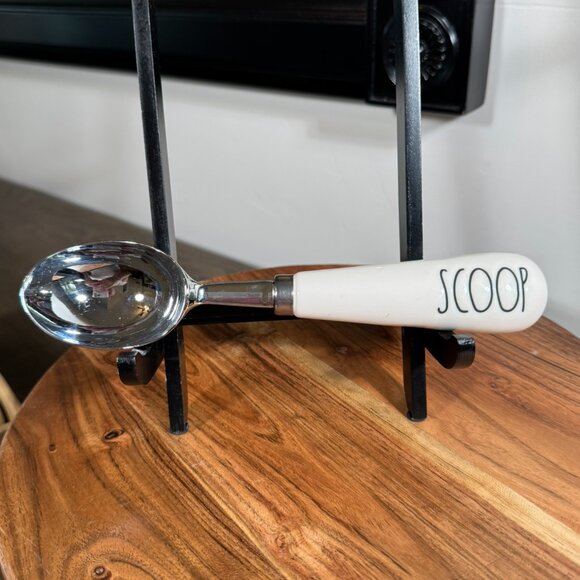 Rae Dunn ENTERTAINING DUO — SERVE Cheese Board (NIB) + SCOOP Ice Cream Scoop - Picture 4 of 4